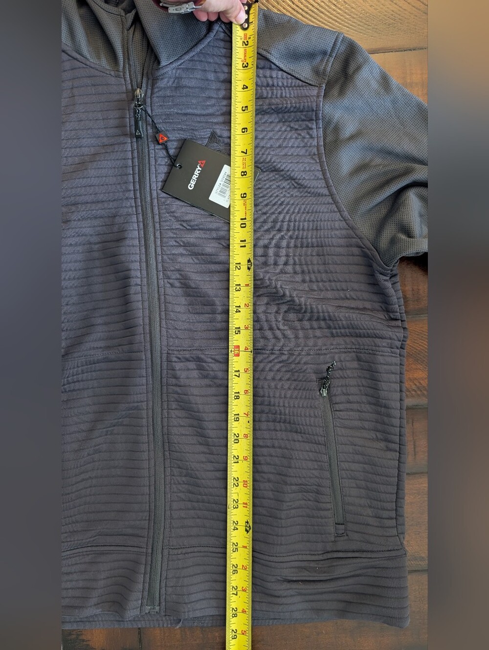 NEW! Gerry Men's Charcoal Slate Gray Full Zip Quilted Ribbed Hoodie Size XL NWT - Picture 3 of 15